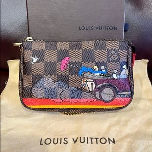 Louis Vuitton Pochette Christmas handbag Monogram chainwallet 2015 hobo wristlet